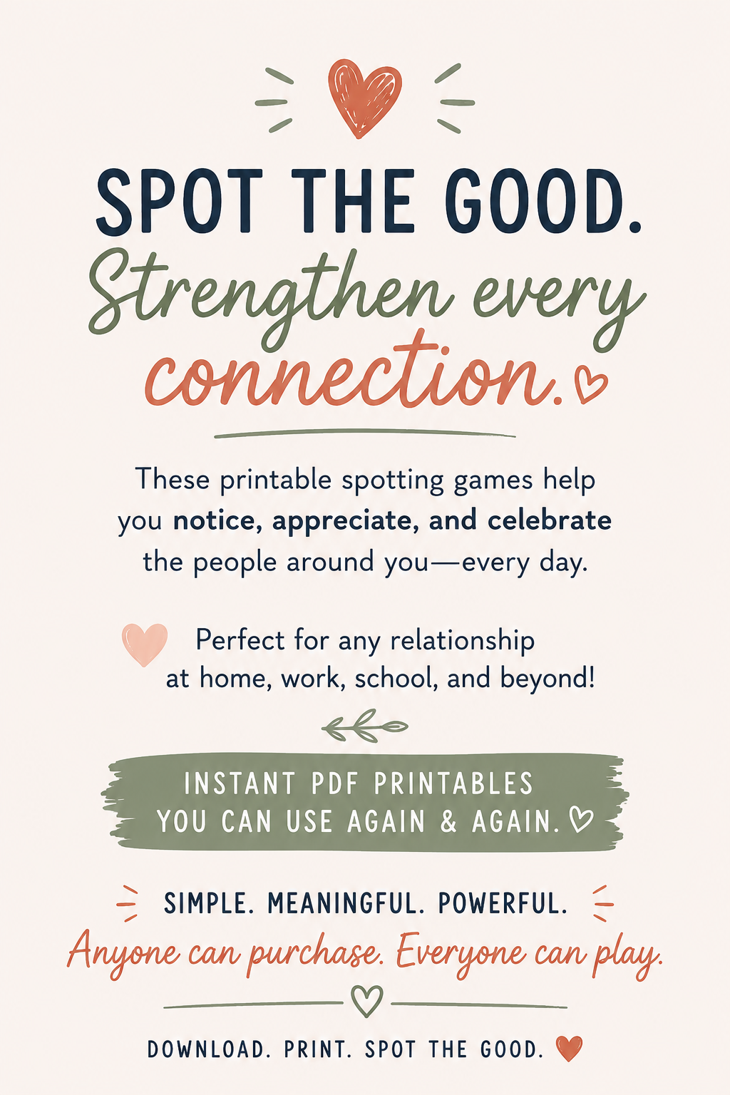 Spot the Good Printables